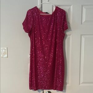 MSK Fuchsia Sequin Dress